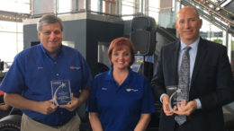 Daryl Addison and Missy Lampke from A & P Quality Home Care and Gary Thomas of LEAP Managed IT received Entrepreneurship Awards on behalf of their companies. Photo provided.