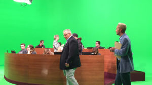 A view of the green screen inside the studios of WIPB-TV during Telesale. Photo courtesy of WIPB.