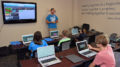 Ryan Hunter presents to students at the the Coding Connector's "Day of Code Foundations 1 & 2" held on Saturday, August 26th. Photo by: Mike Rhodes