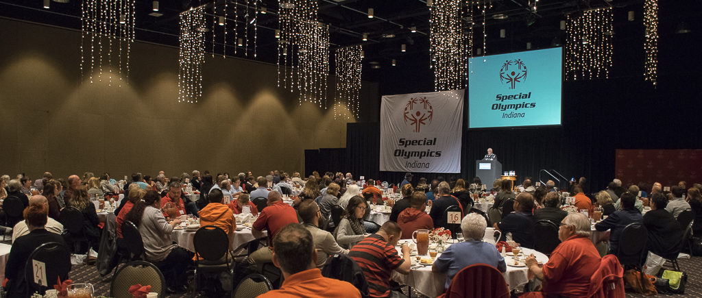 Carl Erskine presents to attendees during the "Spirit of Special Olympics" luncheon. Photo by: Mike Rhodes