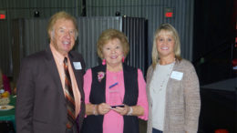 (L-R): Bill Gaither, Gloria Gaither, and Hillcroft board member Brenda Lloyd. Photo provided.