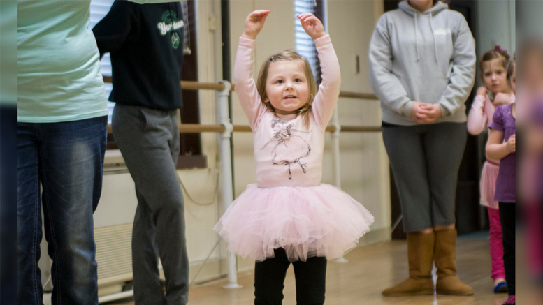 A young girl learns ballet at Cornerstone Center for the Arts. Photo provided.
