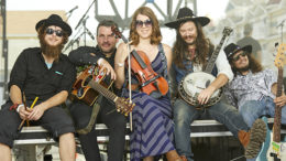 Michael Martin (2nd from left) and his band's music provide a message of hope. Photo provided.
