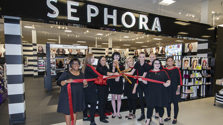 Ribbon cutting at the opening of the 'Sephora Inside JCPenney' at the Muncie Mall. Photo by: Mike Rhodes