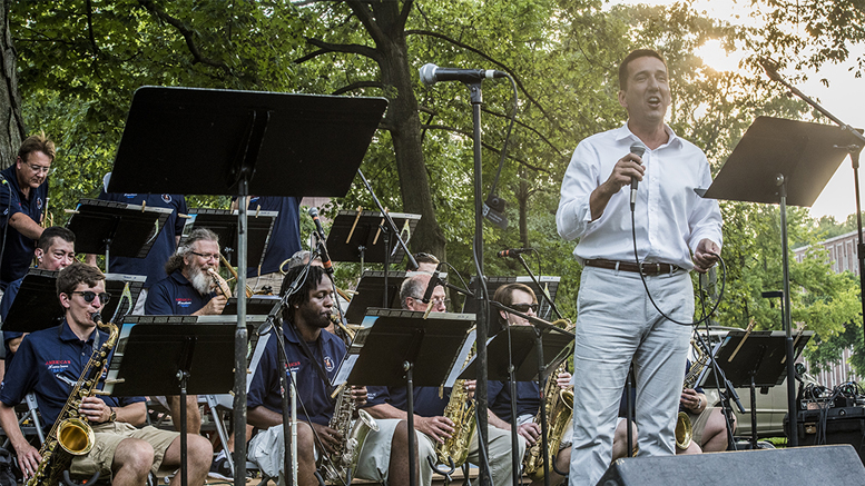 Big Band crooner Myles Ogea is scheduled to perform at the Jazz on the Terrace concert with America's Hometown Band, on Thursday, July 19, at 7 pm. Photo by: Mary Ellen Bertram.