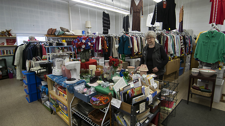 A view of the thrift shop inside the Muncie-Delaware County Senior Citizens Center. Photo by: Mike Rhodes