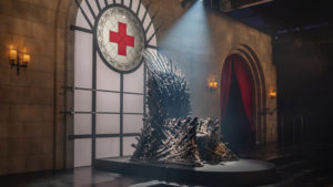 Those who donate blood by April 30 will be automatically entered for a chance to win a full-size "Iron Throne" from HBO’s Game of Thrones. Photo provided
