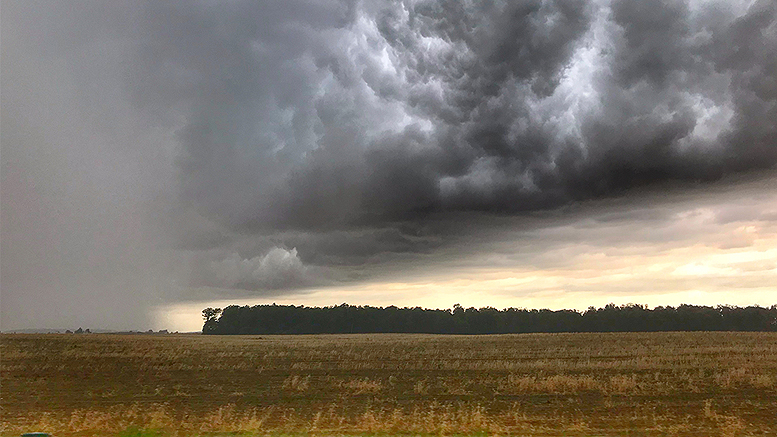 Looking North, just East of Parker City on June 23, 2019 at 5:16 pm. Photo by: Matt Howell