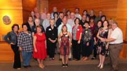 Group photo of attendees at Ball State's 3rd official Hurlbut Hall alumni reunion. Photo provided