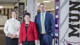 Pictured L-R: Lee Ann Kwiatkowski-Director of Public Education, CEO at Muncie Community Schools, Kelly Shrock-President of The Community Foundation of Muncie & Delaware County, and Jud Fisher-President & COO of Ball Brothers Foundation. Photo provided