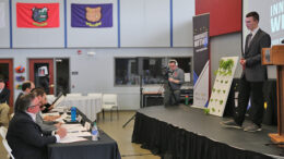 Students at this year's round 2 competition pitching their ideas. Photo provided