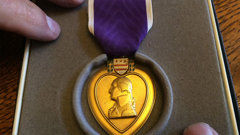 The Purple Heart stands as a symbol of sacrifice. Photo by: Nancy Carlson
