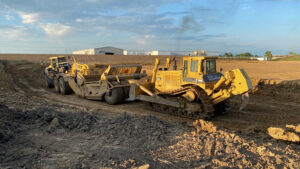 Equipment breaks ground on the INOX facility on South Cowan Road in the Industria Center. Photo provided