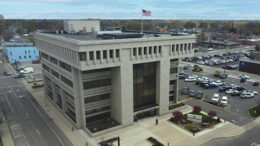 First Merchants headquarters in downtown Muncie. Photo by Mike Rhodes
