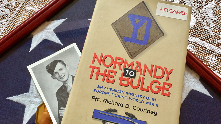 Dick Courtney’s splendid 1997 war memoir was “Normandy to the Bulge.” Photo by Nancy Carlson