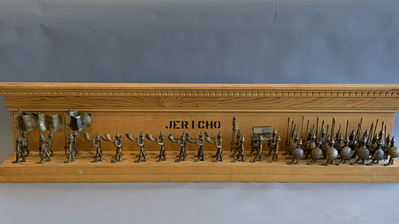 Jericho, cast metal figures and wood, by Ned Griner, Mayor's Arts Awards Lifetime Achievement recipient, 2015
