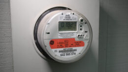 An example of a digital smart meter installed at a Muncie residence. File photo by Mike Rhodes