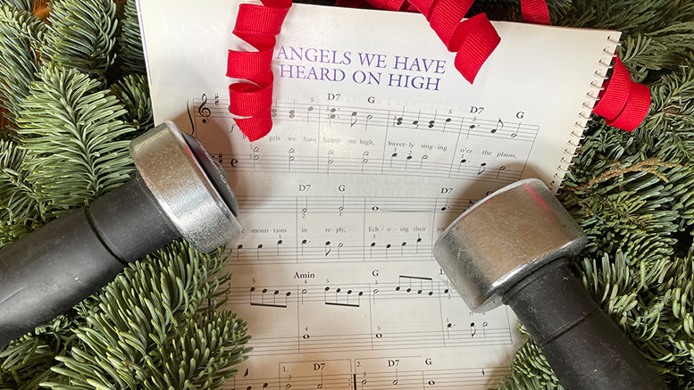 Let Christmas classics play inside your head to smooth your workouts. Photo by Nancy Carlson.