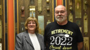 Beth Kroehler and Gary Bartling, MPL Employees. Photo by Noelle Sherrell, Muncie Public Library