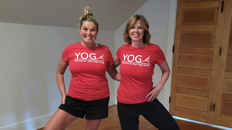 Marcia Freeman (L) is pictured with her Yoga instructor Debbie Gant, Owner of the Corner Mat Yoga Studio. Photo provided