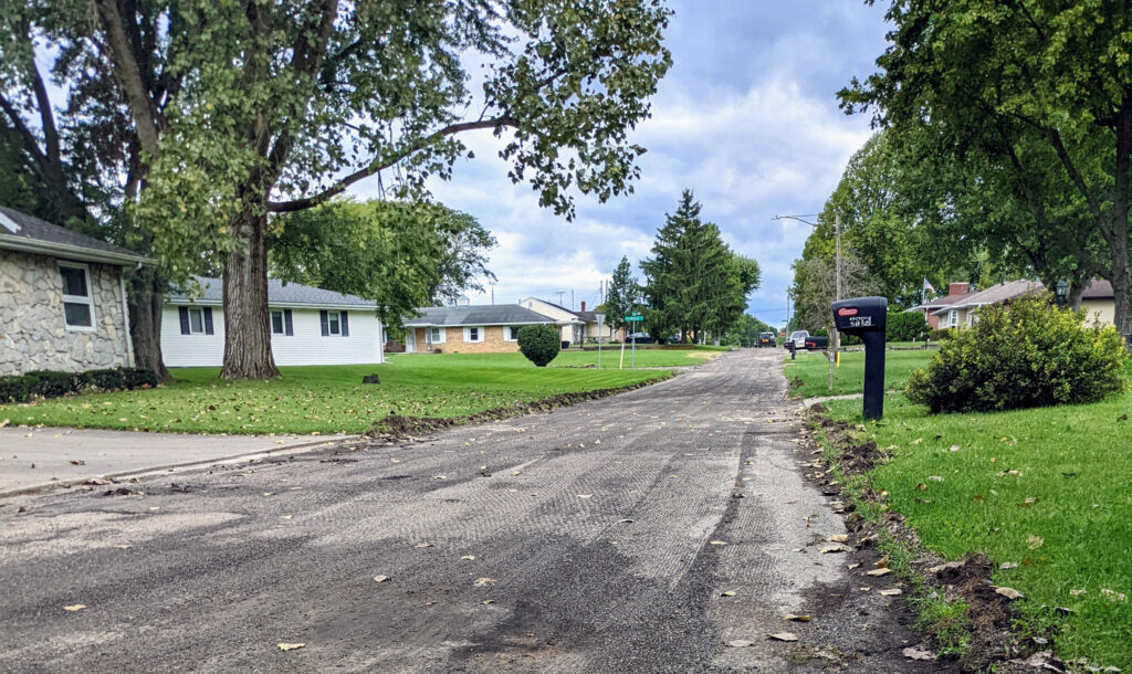 A newly milled street is pictured. Photo provided