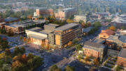 Artist rendering of University’s plan to revitalize The Village. Photo provided.