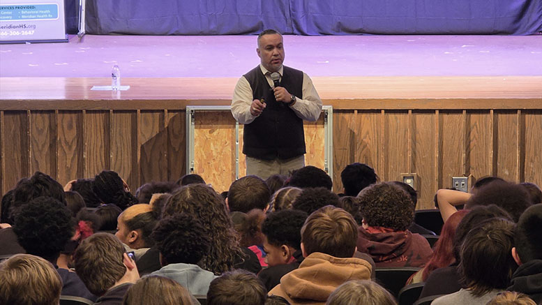 Fabian Ramirez is pictured speaking to students. Photo provided.