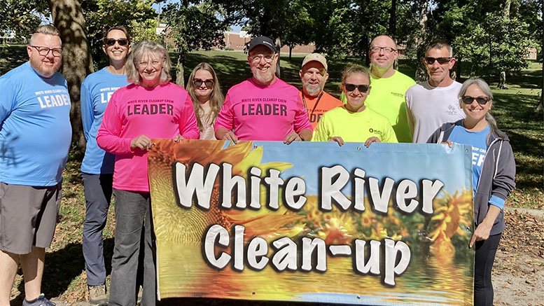 White River Cleanup Steering Committee members at the 2025 White River Cleanup. Photo provided.