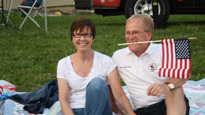 Mayor Dennis Tyler and his wife are pictured during last year's City of Muncie Fireworks.