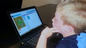 A child learning coding basics at Techwise Academy. Photo: techwiseacademy.com