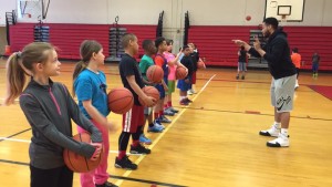 Unit Director, Antonio Benford, coaches kids during Spring Break basketball camp. Photo provided.
