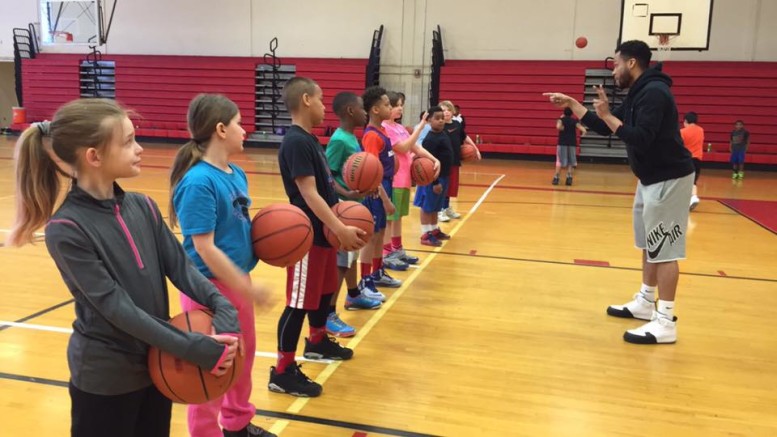 Unit Director, Antonio Benford, coaches kids during Spring Break basketball camp. Photo provided.