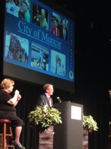 Mayor Dennis Tyler speaks during his 2014 State of the City presentation.