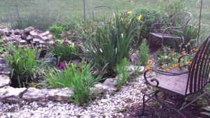 Backyard water feature. Photo by: Nancy Miller