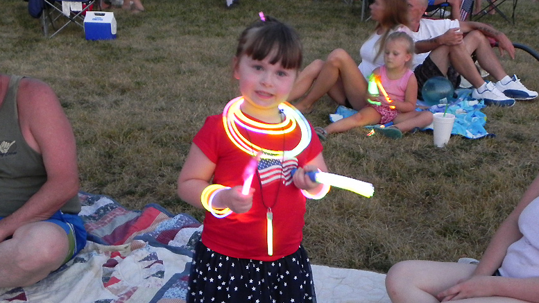 Glow sticks are a safer alternative to traditional sparklers, especially for younger children. Photo by Mike Rhodes