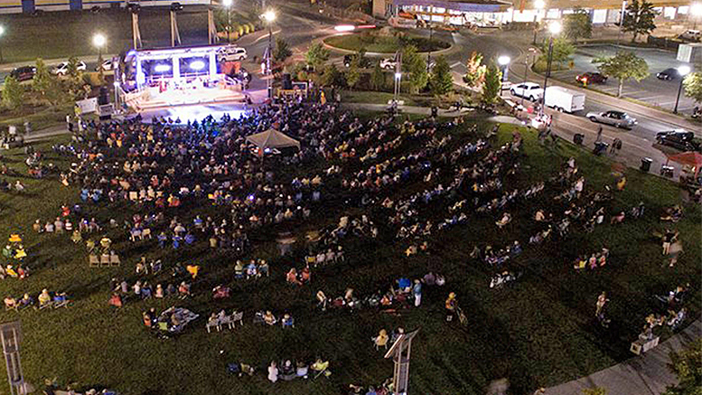 An overhead view of one of the past concerts in the Muncie Three Trails Music Series. Photo provided.