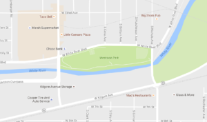 Location of Westside Park.