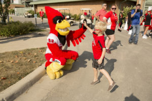 Charlie Cardinal is always a hit with the kids! Photo provided.