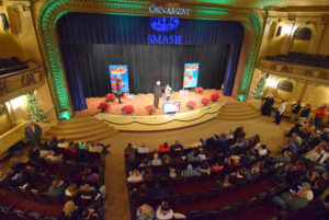 The E.B. Ball Auditorium. Photo taken during WLBC's Grand Smash last year.