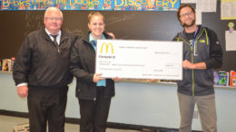 Jason Young receives McDonald’s Activities Count (MAC) grant. Photo provided.