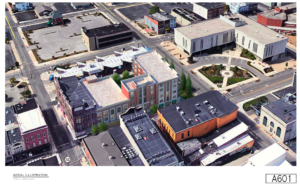 Aerial Illustration of Walnut Street Apartments