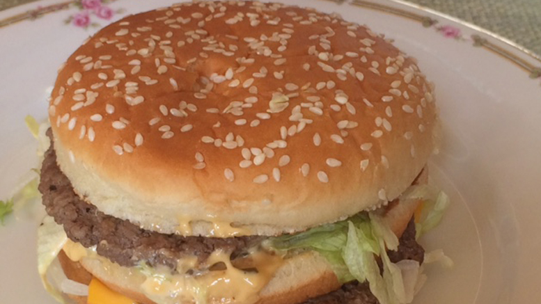 The classic, inviting lines of a McDonald’s Big Mac. Photo by: Nancy Carlson