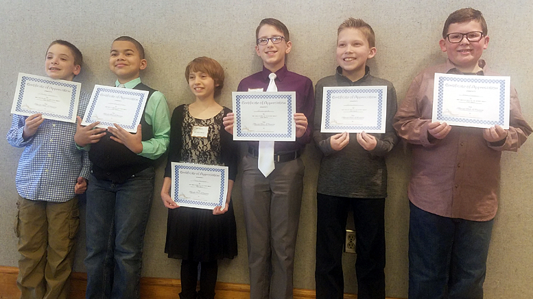 Finalists for the Altrusa Club of Muncie 4th Grade Essay Contest. Photo provided.