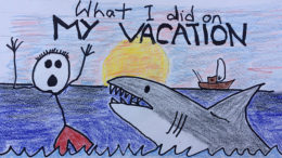 What ruins a fun day at the beach? Sharks! Professional graphic by: John Carlson