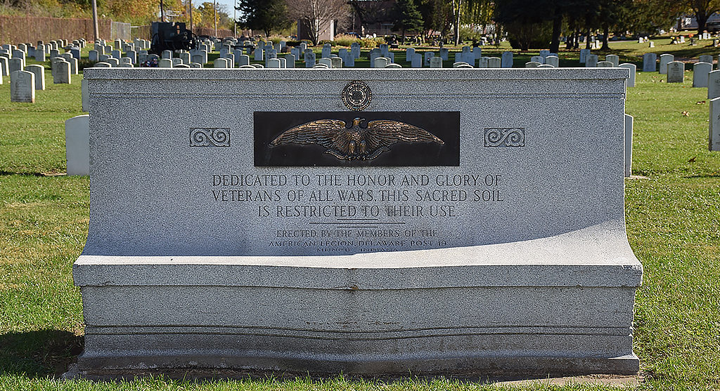 Monument to veterans at Beech Grove Cemetery. Photo by: Mike Rhodes
