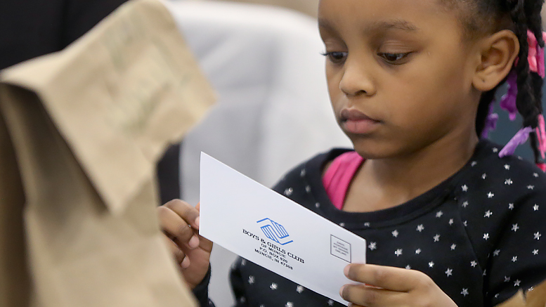 A young child is pictured at a recent Boys & Girls club luncheon. Photo provided.
