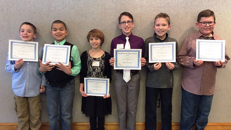 The 30th Annual Altrusa International of Muncie, IN 4th Grade Essay Contest winners. Photo courtesy of Jane White.