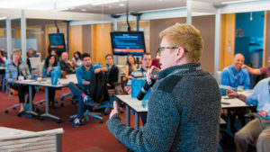 A 1 Million Cups presenter is pictured. Photo provided.