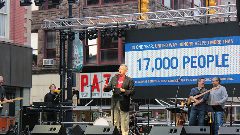 United Way Worldwide President, Brian Gallagher is pictured during the 2017 UWDC Kick-Off in downtown Muncie. Photo by: Zach Poor