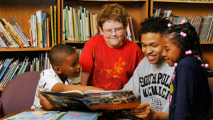 Students reading at the Buley Center. Photo provided.